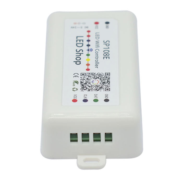 DC5-24V SP108E WiFi LED Addressable RGB SPI Pixel Controller, DIY Modes, For Programmable LED Strip DC5-24V SP108E WiFi LED Addressable RGB SPI Pixel Controller, DIY Modes, For Programmable LED Strip